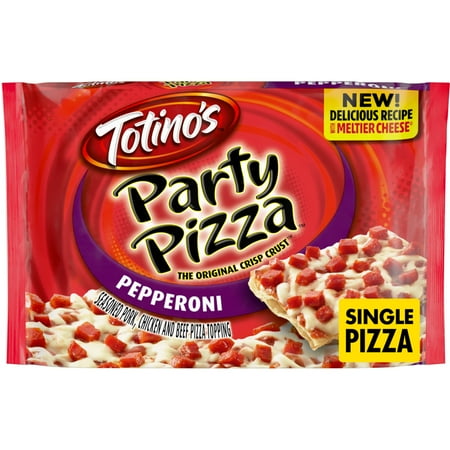 Totino's Party Pizza, Pepperoni, Frozen Snacks, 1 Ct, 10.2 oz
