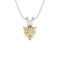 thumbnail image 4 of 0.5 ct Brilliant Heart Cut Solitaire Natural Morganite 14k White Solid Gold Everyday Affordable Designer Necklace Pendant with 16" Chain, 4 of 7