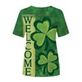 thumbnail image 5 of Mujeres Casual Día de San Patricio Impreso Manga corta O-cuello Pullover Blusa Camiseta Tops Pompotops  hkajfhjk460644, 5 of 5