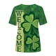 thumbnail image 5 of Mujeres Casual Día de San Patricio Impreso Manga corta O-cuello Pullover Blusa Camiseta Tops Pompotops  hkajfhjk460644, 5 of 5