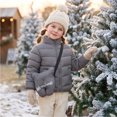 thumbnail image 7 of Abcomgle Girls Winter Coats Size 7-8 Winter Stand Collar Toddler Down Jacket Warm Lightweight Toddler Puffer Coat Quilted Boys' Outerwear Jackets & Coats, 7 of 7