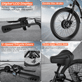 thumbnail image 4 of Ancheer 24" Folding Electric Tricycle,Peak 500W 3-Wheel Electric Bike For Adults,48V/499Wh Removable Battery UL2849 Certified,15.5Mph Step-Thru E-trike,Cargo Motorized Tricycle, 4 of 13