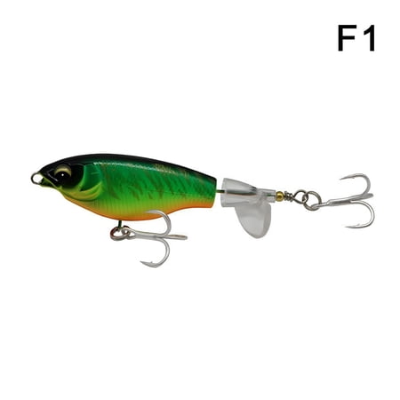 BESTSKY Topwater Popper Fishing Lure Hard Bait with Rotating Tail