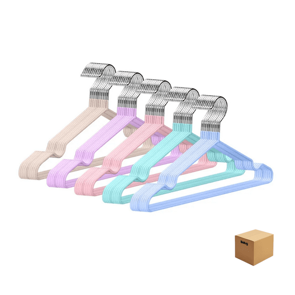 20 Ganchos Para Ropa Perchas De Acero Inoxidable Belug, Multicolor