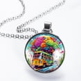 thumbnail image 2 of Mind Car Glass Design Circular Pendant Necklace - Stunning Jewelry for All Occasions, 2 of 5
