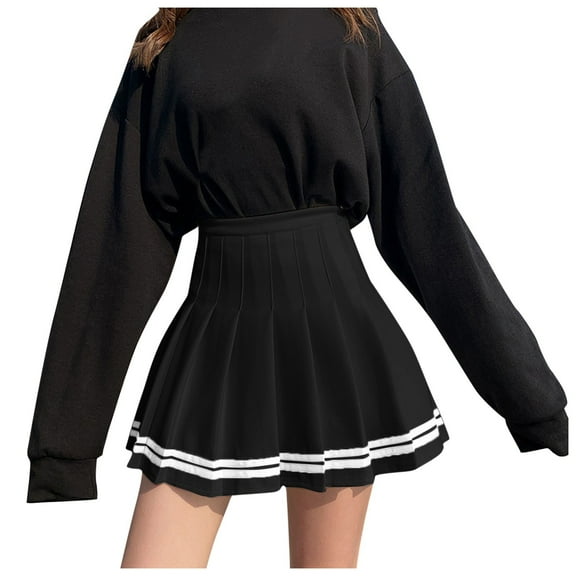 Landzoo Fashion Women Plaid Pleated A Line Skirt Burnout High Waist Short Skirt Fashionable Comfortable Casual Women's Skirt