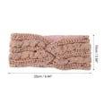 thumbnail image 4 of Unique Bargains 1 Pc Women's Warm Headband Cable Winter Ear Warmer Knit Cross Head Wraps Pink Colorful, 4 of 5