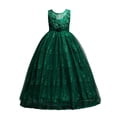 thumbnail image 2 of ATOGUTA Homecoming Dresses for Teens Green Sleeveless Tulle Long Formal Wedding Pageant Party Fancy Princess Ball Gown Dresses 5T-15, 2 of 7