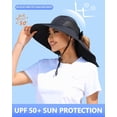 thumbnail image 2 of Womens Sun Hat Outdoor UV Protection Wide Brim Fishing Hat with Ponytail Hole Neck Flap for Beach Hiking Camping, 2 of 7