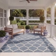 thumbnail image 3 of SAFAVIEH Courtyard Linnet Geometric Indoor/Outdoor Area Rug, Blue/Beige, 9' x 12', 3 of 10