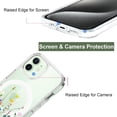 thumbnail image 2 of Case Compatible with iPhone 13 Mini iPhone 12 Mini Case Magnetic Clear with Design Compatible with MagSafe Slim Protective Soft TPU Bumper with Hard PC Back Embossed Pattern (Flower Bouquet), 2 of 5