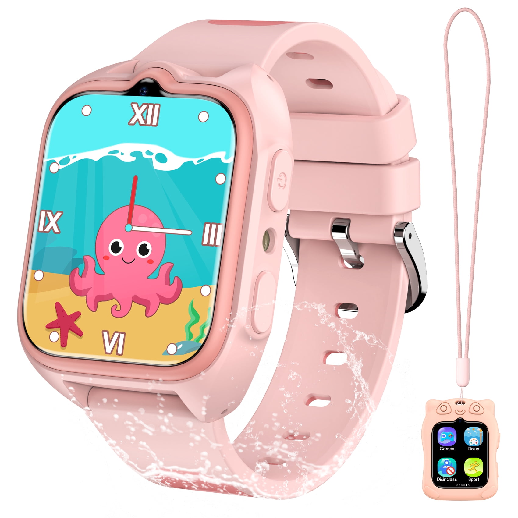 EmojiKidz, Smartwatch with GPS for Kids, Pink, 4G SIM Card
