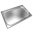thumbnail image 3 of Bandeja para comida de catering Bandeja comercial para catering Acero inoxidable Medio tamaño Apilable Profundidad 2cm, 3 of 9