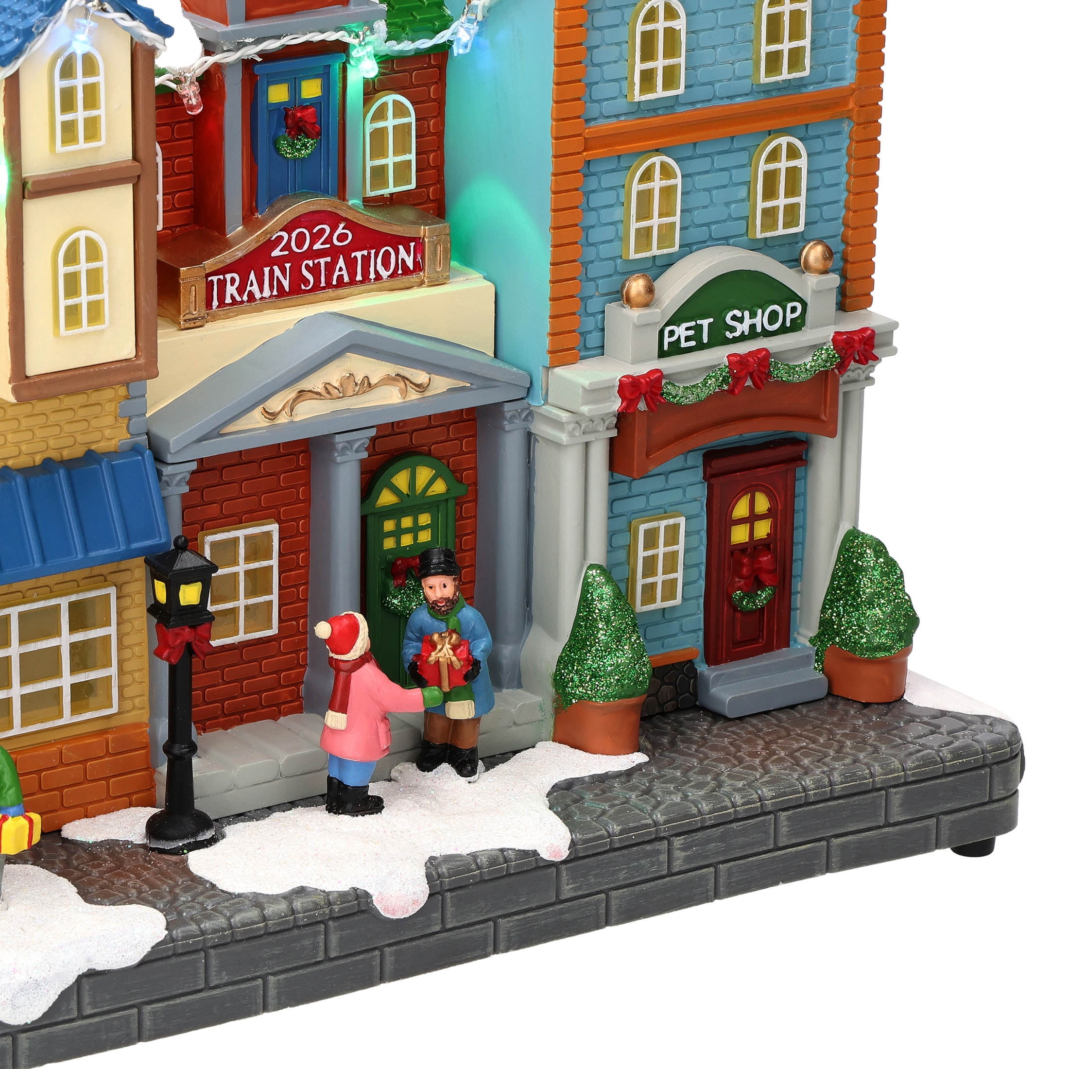 Light-Up and Musical Village House Christmas Village Building, Multicolor, 9", by Holiday Time