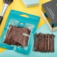 thumbnail image 7 of JIRIS Bobby Pins, 100Count 2Inches Brown Hair Pins Hairpins with Bag for Women Lady Girls Kids Hair Pin Invisible Wave Bobby pin Barrette Hair Clips Bulk Hair Accessories (Brown), 7 of 7