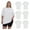 6 Pack White, variant on BILLIONHATS 6 Pack Womens Oversized Cotton T-Shirts, Crew Neck Short Sleeve Baggy Loose Tops Oversize Tees Color Assorted, Size 5X-Large