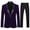 Purple, variant on Cloudstyle Mens 2-Piece Suit Peaked Lapel One Button Tuxedo Slim Fit Dinner Jacket & Pants