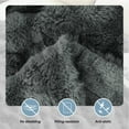 thumbnail image 5 of Parojati 50*60 Faux Fur Throw Blanket for Couch - Extra Soft Fluffy Warm Bubble Design Throw for Couch, Sofa, Travel and Versatile Use for Bedroom, Living Room, Farmhouse, Grey, 5 of 10