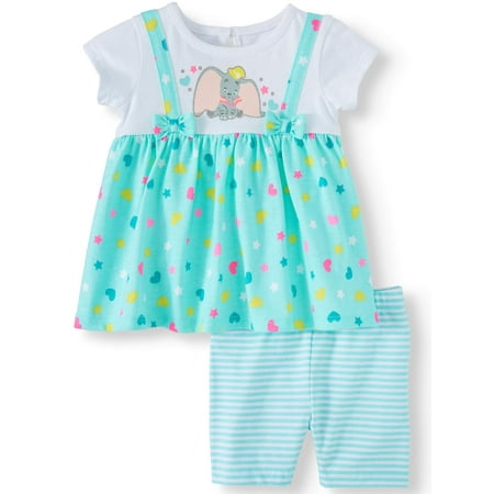 Disney Dumbo Baby Girl Jumper and Short Set, 2- Piece Set