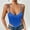 Blue, variant on Women’s Crop Tops Sexy V Neck Spaghetti Strap Sleeveless Crop Bustier Slim Fit Going Out Party Club Crop Camis Tops