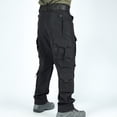 thumbnail image 5 of Yaoyar Mens Solid Color Multi-Pocket Tactical Pants Work Pants Stretch Outdoor Waterproof Pants Quick Dry Travel Climbing Camping Fishing Mens Work Pants, 5 of 8