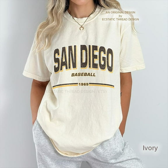 Vintage San Diego Baseball T-Shirt, Distressed Baseball Shirt, Comfort Color SD Baseball Tee, Slam Diego, Baseball Fan Gift, Women & Men