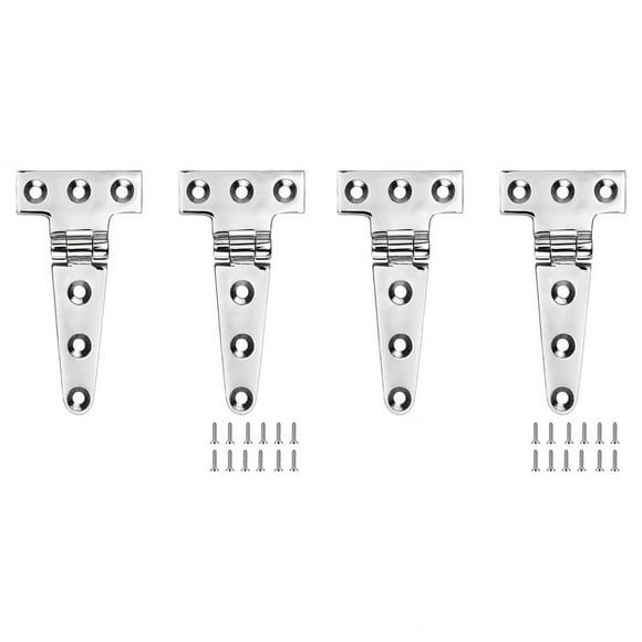 Marine Grade T Hinges, Boat Hinges, 4 Inch X 2 Inches, No Noise, Heavy Duty 316 Stainless Steel with Screws (4 PCS)