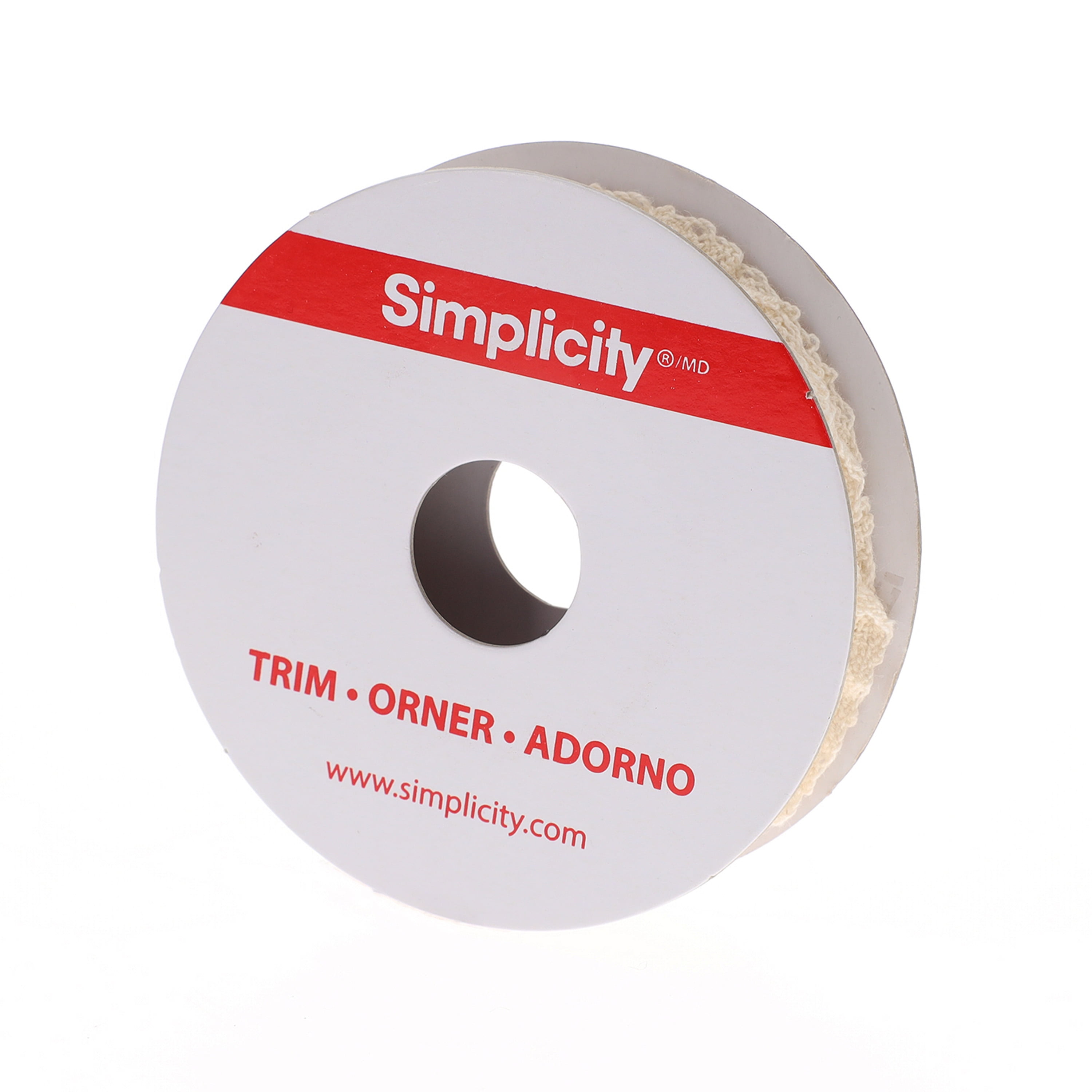 (4 pack) Simplicity Trim, Cream 5/8 inch Elastic Ruffle Trim Great for Apparel, Home Decorating, and Crafts, 3 Yards, 1 Each