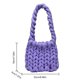 thumbnail image 2 of Bolso de mensajero para mujer Bolso de mano suave tejido a mano tejido sólido (púrpura), 2 of 4