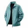 thumbnail image 4 of QSAWXQZ Men's Lightweight Sun Protection Windbreaker Jacket with Pockets Long Sleeve Lapel Collar Full Zip Casual Outdoor UPF50 Activewear Jacket 4XL, 4 of 7
