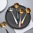 thumbnail image 2 of Mini Hot Pot Spoon 304 Stainless Steel Thickened Household Colander Short Handle Public Soup Spoon Porridge Spoon, 2 of 5