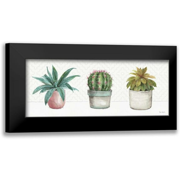 Audit, Lisa 14x8 Black Modern Framed Museum Art Print Titled - Mixed Greens XLVII