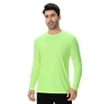 thumbnail image 4 of High Visibility Crewneck Safety Tee with Long Sleeve, M Size Neon Green Safe Shirt, Men's Hi Vis Work Long Sleeve Safety T-Shirt 100% Polyester, 4 of 6