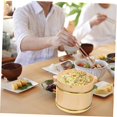 thumbnail image 5 of Ensemble de 1 Baril en Bois pour Exposition de Sushi, Bol Xxcm avec Récipient pour Mélanger la Nourriture, Seau Japonais avec Couvercle Rond, Support de Baignoire pour Riz, Réchauffeur Vapeur, Seau Chinois pour Hôtel, 5 of 5