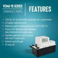 thumbnail image 4 of Volt GPH / HP Automatic Condensate Removal Pump for HVAC/Refrigeration Systems/Dehumidifiers with Overflow Detection Switch and Foot Cord /, 4 of 12