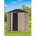 thumbnail image 2 of AECOJOY 6' x 6' Outdoor Storage Shed, Metal Shed with Lockable Doors, Utility and Tool Storage for Garden, Backyard, Patio, Outside use, 2 of 7