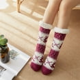 thumbnail image 5 of Sock for Women，Clearance Women Winter Thick Slipper Socks With Grippers Non Slip Christmas Warm Fuzzy Socks, 5 of 9