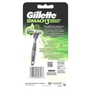 Gillette Mach3 Sensitive, Men's Disposable Shaving Razors with Pivoting Head, 7 Count
