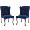 thumbnail image 2 of Modway Apprise Performance Velvet Tufted Accent Chair, Navy, Set of 2, 2 of 8