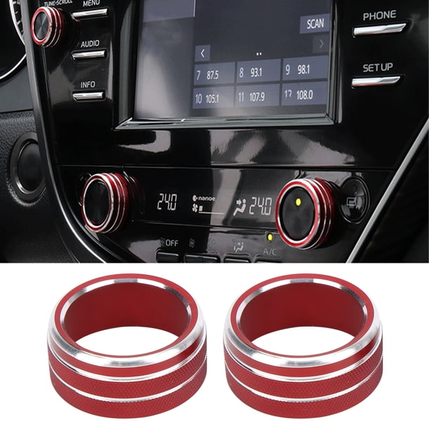 Ajuste De La Perilla Del Aire Acondicionado, Decoración Duradera Del Interruptor Del A/C Rojo A Prueba De Herrumbre Para El Coche