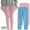 Blue-04, variant on Sentuca 2PC Girls Leggings Ankle Length Yoga Pants Cotton Footless Tights Pull-On Bottoms Uniform Pants Winter Warm Kids Clothes Size 7 Years