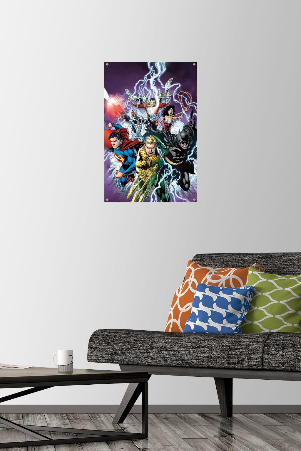 DC Comics - Justice League - Bolts Wall Poster with Push Pins, 14.725" x 22.375"