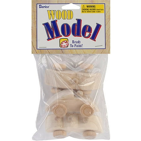 - Unfinished Wooden Race Cars: 2.75 inches, 3 pack
