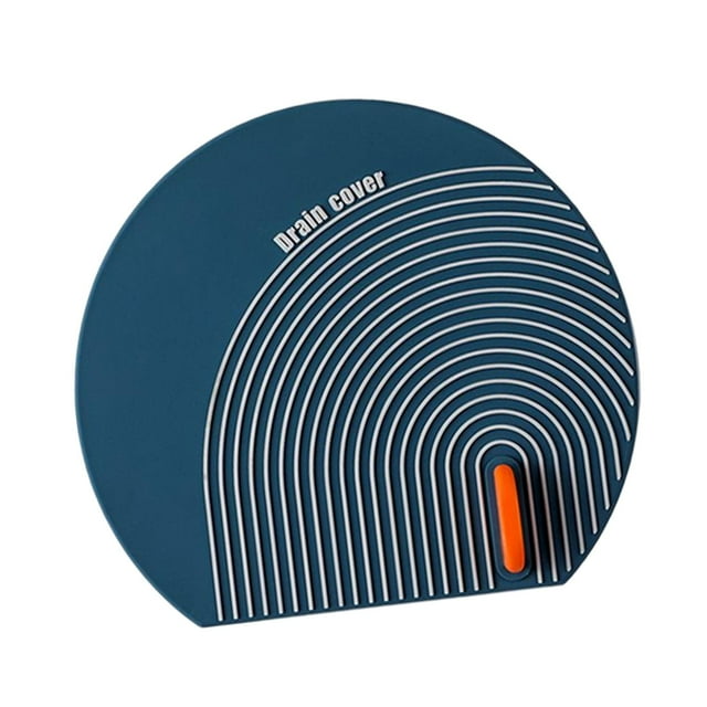 Tapón de drenaje reutilizable flexible de PVC azul 15,5 cm x 14 cm