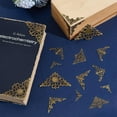 thumbnail image 4 of 100pcs Corner Protector 5 Styles Hollow Triangle Wrap Connector Iron Metal Book Corners Filigree Embellishments, 4 of 5