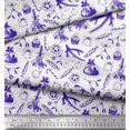 thumbnail image 3 of Soimoi Blue Cotton Duck Fabric Candies,Bell & Baubles Christmas Print Sewing Fabric Yard 42 Inch Wide, 3 of 3