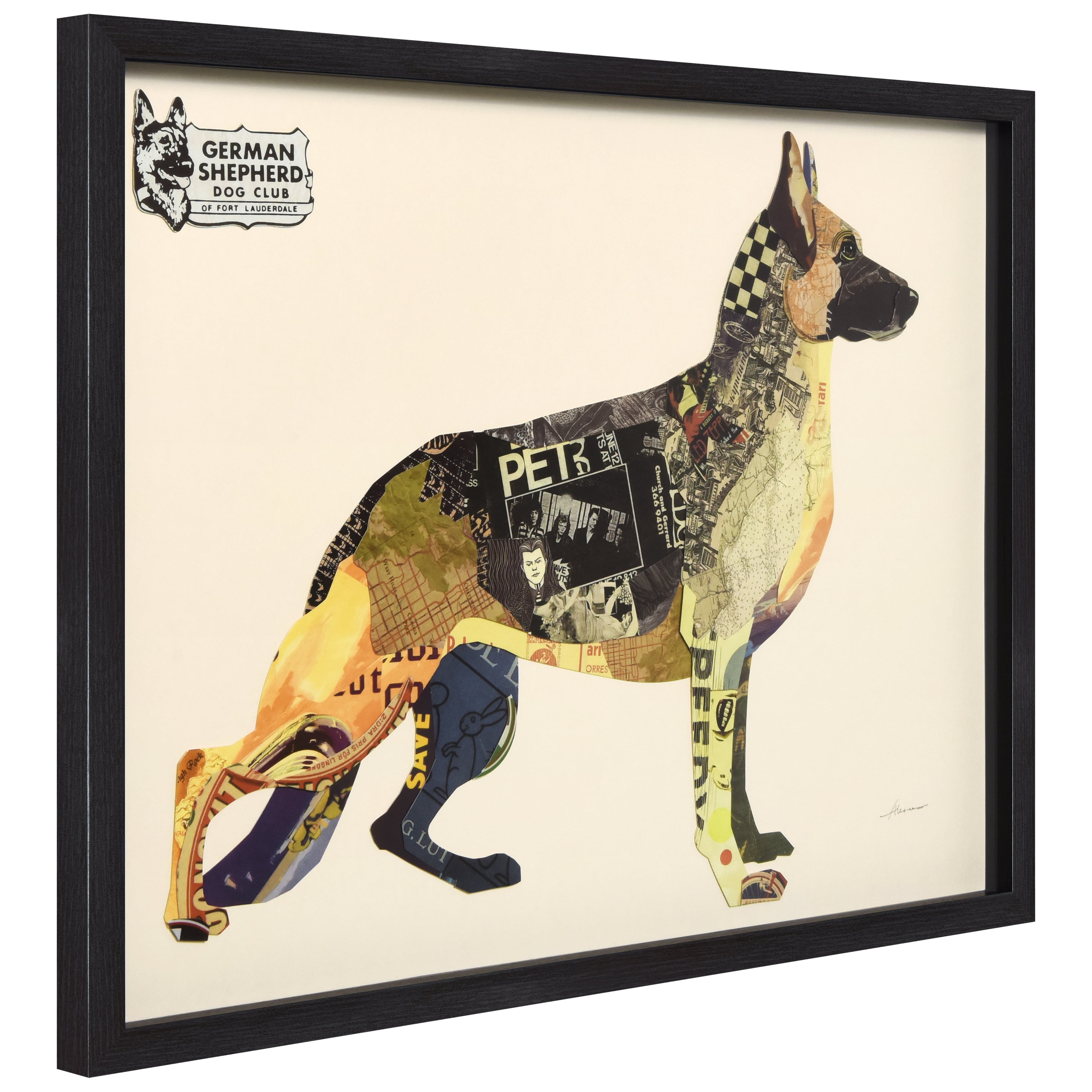 Empire Art Dog Animals & Insects Framed Mixed Media Art, by Alex Zeng