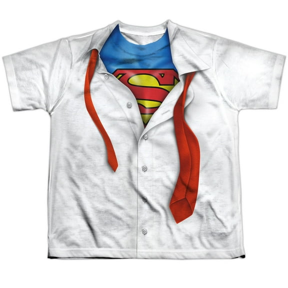 Superman Boys' I'm Superman Sublimation T-shirt Youth Medium White