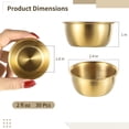 thumbnail image 5 of 12PCS Sauce Dipping Bowls, Stainless Steel Sauce Dishes, Round Sauce Dip Bowls, Mini Sauce Cups, Prep Appetizer Plates, Individual Condiment Cups, 5 of 6