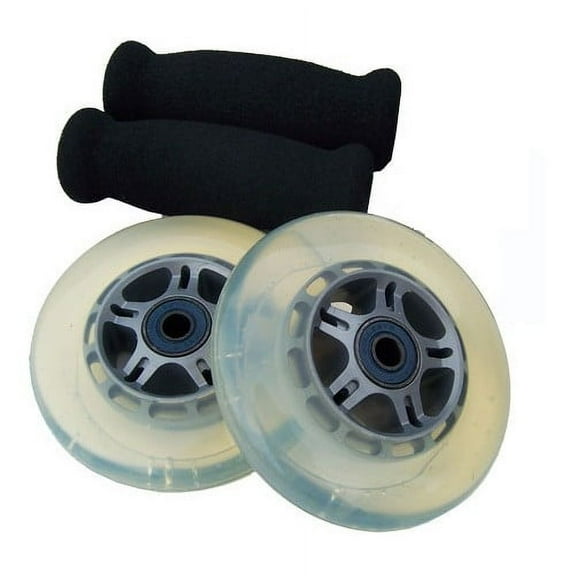 CLEAR Replacement Razor Scooter WHEELS, BEARINGS, GRIPS